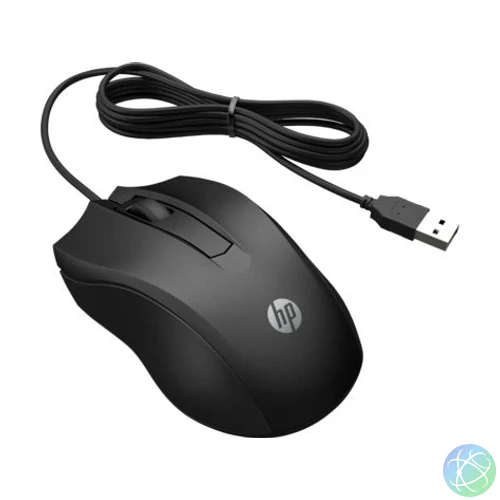 HP 100 Wired Mouse Black egér