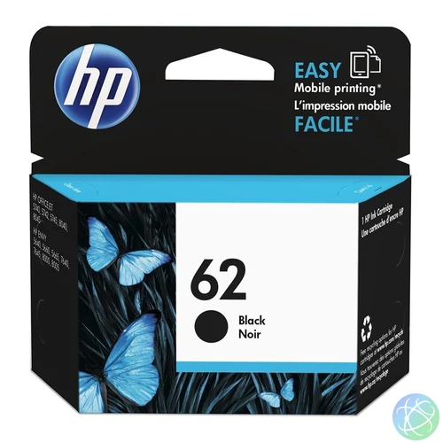 HP C2P04AE (62) Black tintapatron
