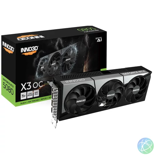 Inno3D GeForce RTX5080 16GB GDDR7 X3 OC videókártya