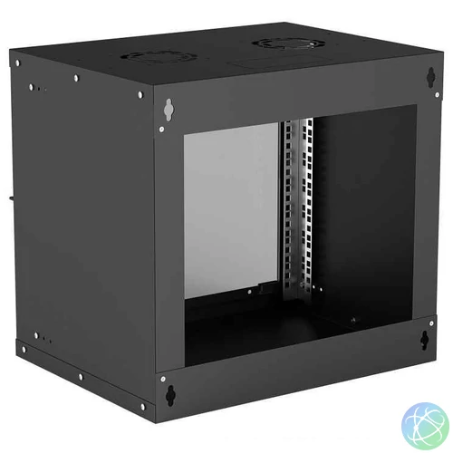 Intellinet 19" 9U Falra szerelhető Rackszekrény Black