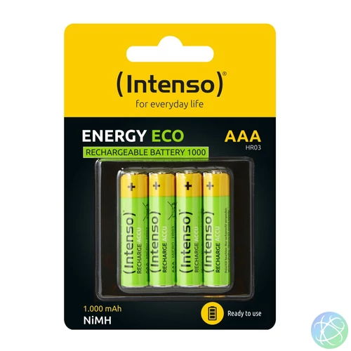 Intenso 1000mAh AAA Ni-MH akkumulátor 4db/csomag