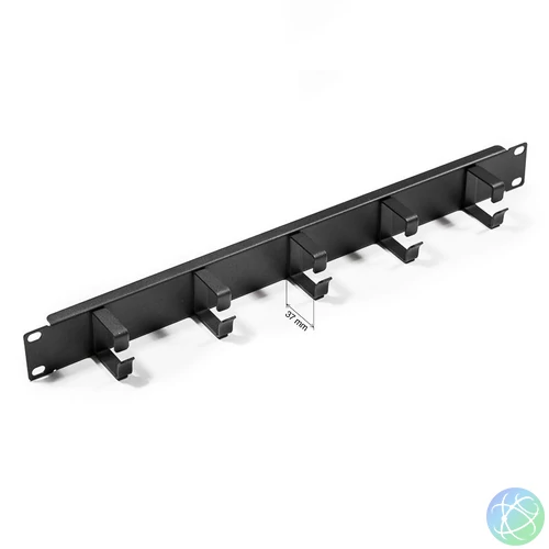 Keline 19”-os fém patch rendező panel 37 mm-es gyűrűkkel kábel