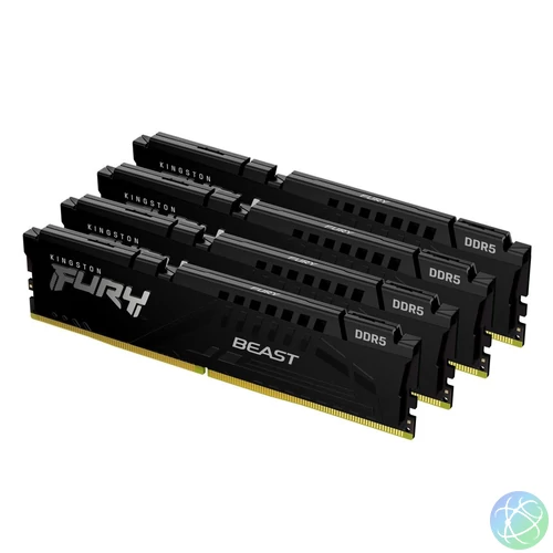 Kingston 128GB 5200Mhz Kit(4x32GB) Fury Beast Black memória