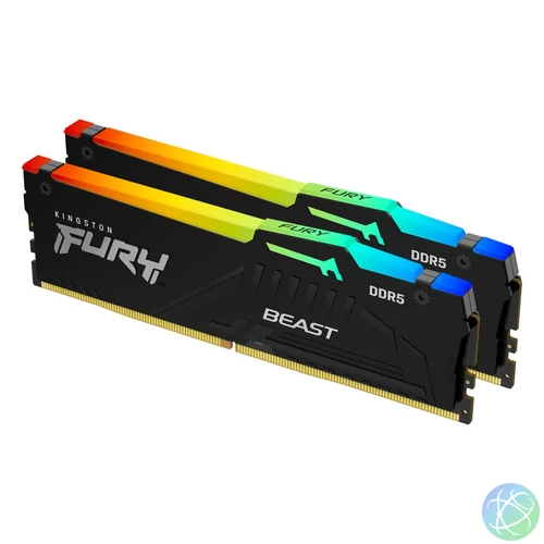 Kingston 64GB DDR5 6400MHz Kit(2x32GB) Fury Beast RGB Expo Black memória
