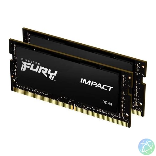 Kingston 16GB DDR4 3200MHz Kit(2x8GB) SODIMM Fury Impact Black notebook memória