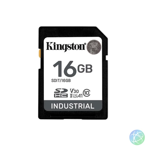 Kingston 16GB SDHC Industrial Class 10 U3 V30 A1 memóriakártya