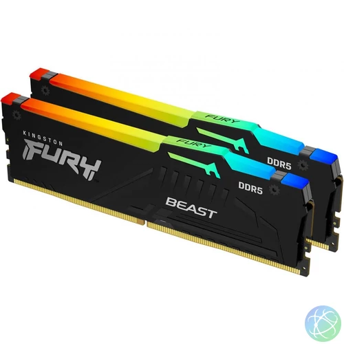 Kingston 16GB DDR5 5600MHz Kit(2x8GB) Fury Beast RGB Black memória