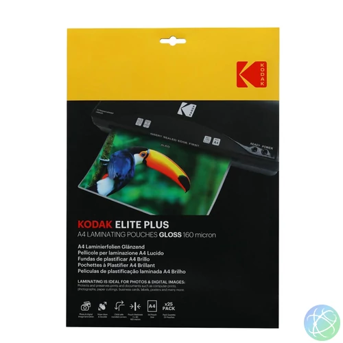 Kodak Lamináló fólia (fényes) A4 160 micron 25db/cs laminálógép
