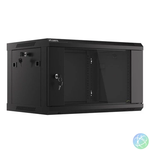 Lanberg 19" 6U Falra szerelhető Rackszekrény Black