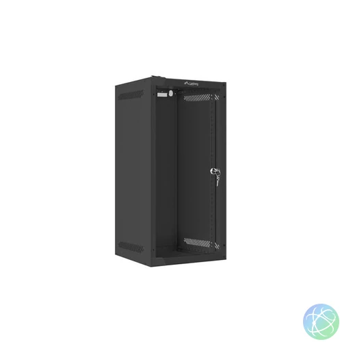 Lanberg 10" 12U Falra szerelhető Rackszekrény Black
