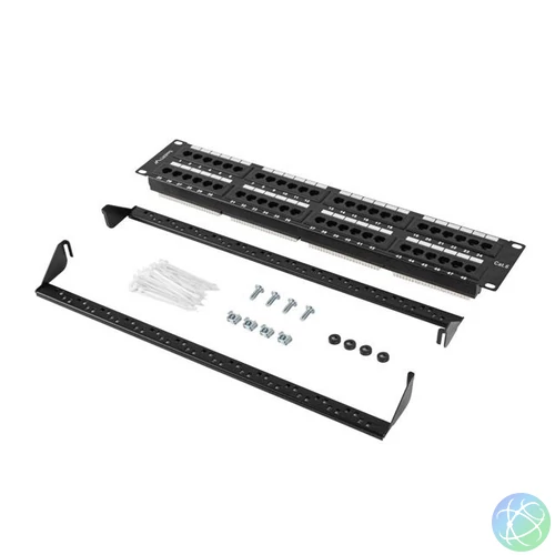 Lanberg 48-port Patch Panel 2U Black