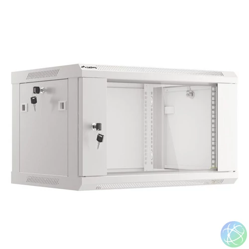Lanberg 19" 6U Falra szerelhető Rackszekrény Silver