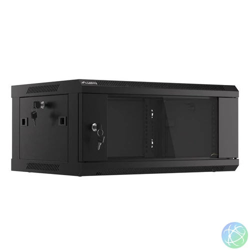 Lanberg 19" 4U Falra szerelhető Rackszekrény Black