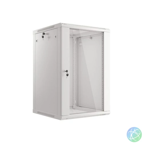 Lanberg 19" 18U Falra szerelhető Rackszekrény Grey