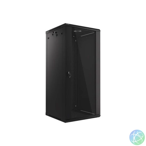 Lanberg 19" 27U Falra szerelhető Rackszekrény Black