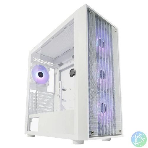 LC Power LC-810W Bright Crawler X Tempered Glass White gépház