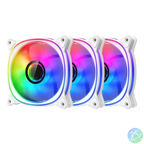 LC Power LC-CF-120-ARGB-KIT-R-W 3x120mm ARGB Case Fan White