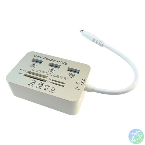 LC Power LC-HUB-C-CR USB hub kártyaolvasó