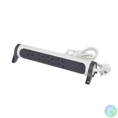 Legrand 4-es 1,5m kapcsolós elosztósor túlfeszvédett Black/White túlfeszültségvédő