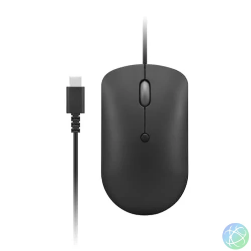 Lenovo 400 USB-C Wired Compact Mouse Black egér