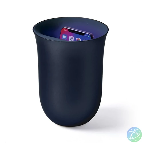 Lexon Oblio 10W Wireless charging station with built-in UV sanitizer Dark Blue