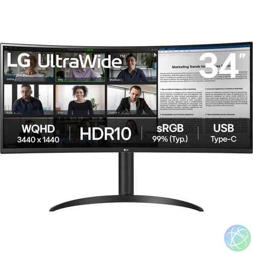 LG 34" 34WR55QK-B LED monitor