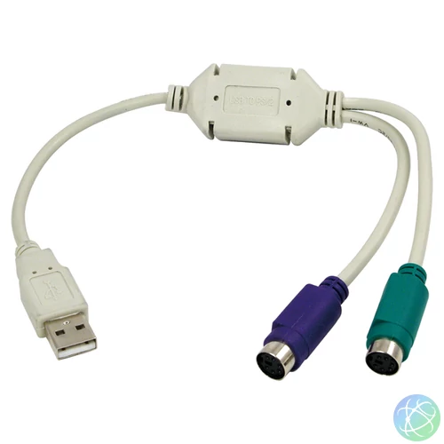 Logilink AU0004A USB to 2xPS/2 adapter White speciális átalakító