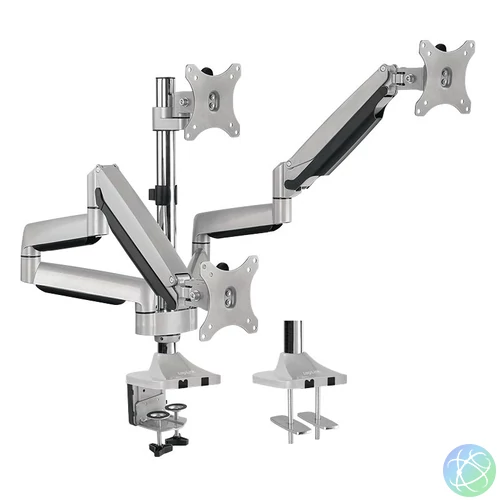 Logilink BP0052 Triple Alumium Monitor Desk Mount Tilt Silver