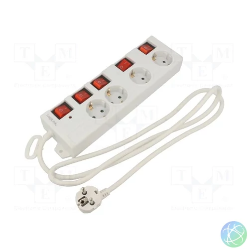 Logilink Hálózati Elosztó Kapcsolóval 4DIN 1,5m White