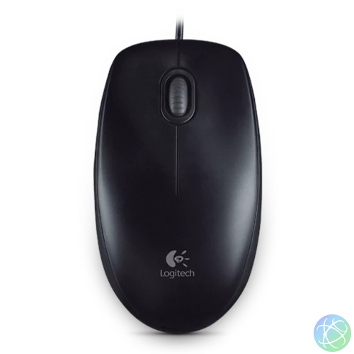 Logitech B100 Optical USB Mouse Black egér
