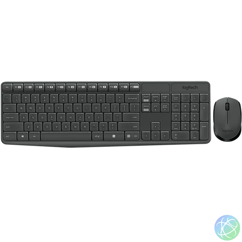 Logitech MK235 Wireless Combo billentyűzet + egér Black HU