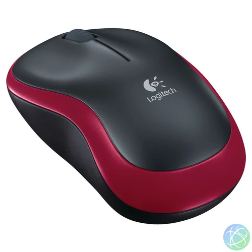 Logitech M185 Wireless Mouse Red egér