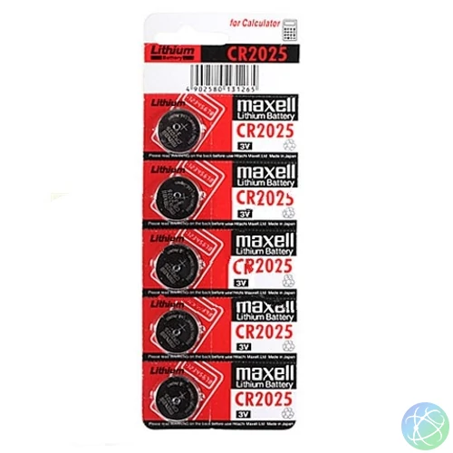 Maxell CR2025 Lítium Gombelem 5db/csomag