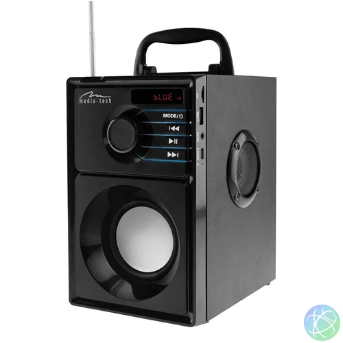 Media-Tech MT3179 Boombox Silver Bluetooth Speaker Black hangszóró