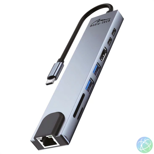 Media-Tech 8 in 1 GIGA LAN HUB MT5046 Docking Station