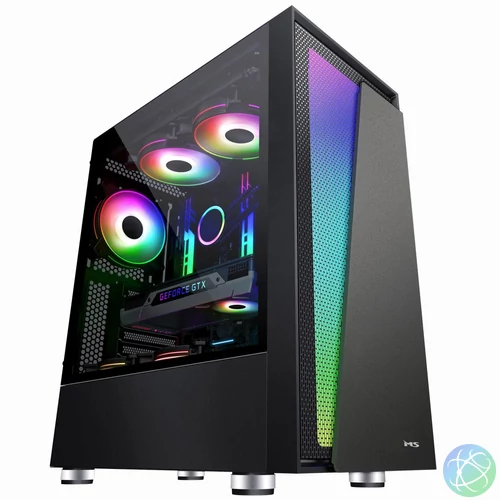 MS Armor V715 Gaming Window Black gépház
