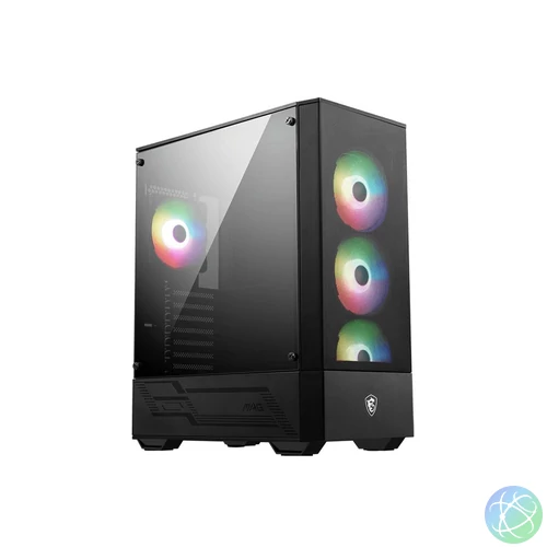 Msi MAG FORGE 112R Tempered Glass Black gépház