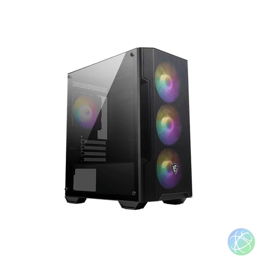Msi MAG FORGE M100A Tempered Glass Black gépház