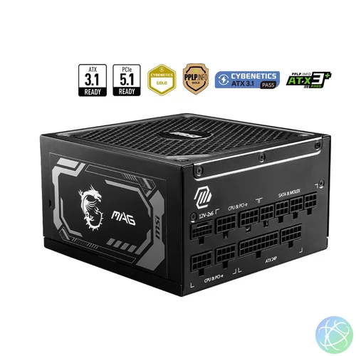 Msi 1000W 80+ Gold MAG A1000GL tápegység