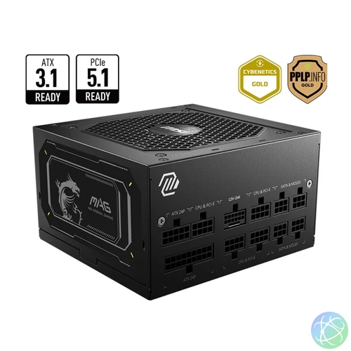 Msi 850W 80+ Gold MAG A850GL PCIE5 tápegység