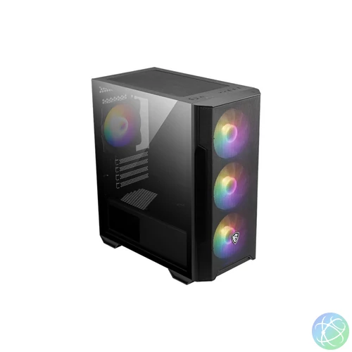 Msi MAG FORGE M100R ARGB Tempered Glass Black gépház