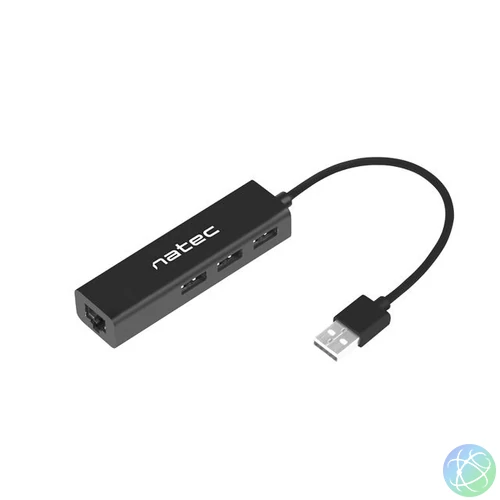 natec Dragonfly HUB USB2.0 Black hálókártya