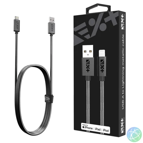 Next One USB-A LIGHTNING METALLIC CABLE kábel