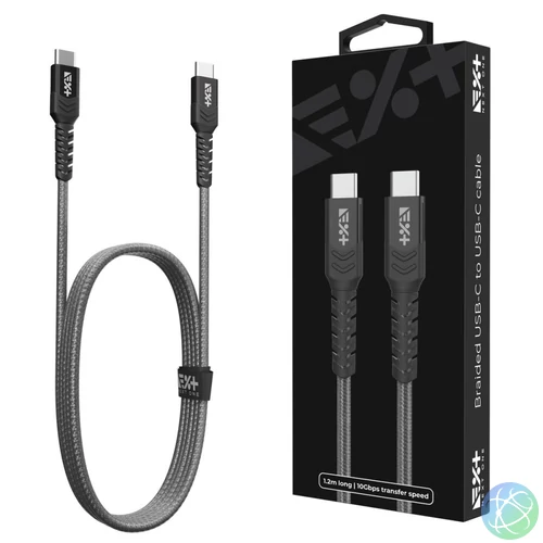Next One Braided USB-C to USB-C Cable Space Gray kábel