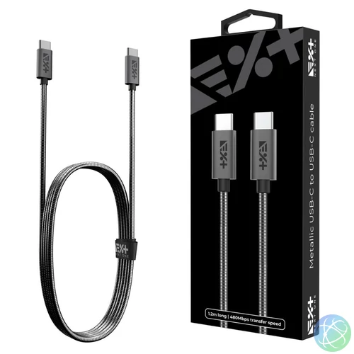 Next One Metallic USB-C to USB-C Cable Space Gray kábel