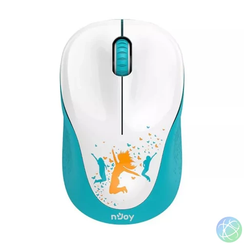 Njoy MSWL-W110-CM01B Wireless Mouse White/Blue egér