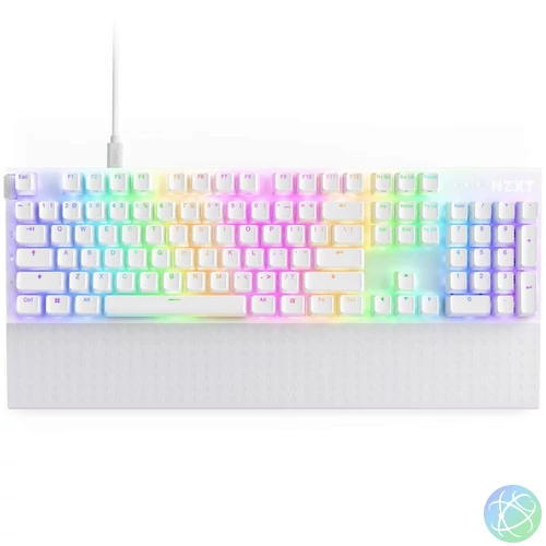 NZXT Function 2 Gaming Keyboard Matte White UK billentyűzet