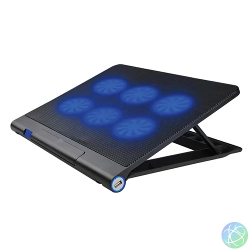 Platinet PLCP6FB Laptop Cooler Pad 6 Fans Blue LED Black