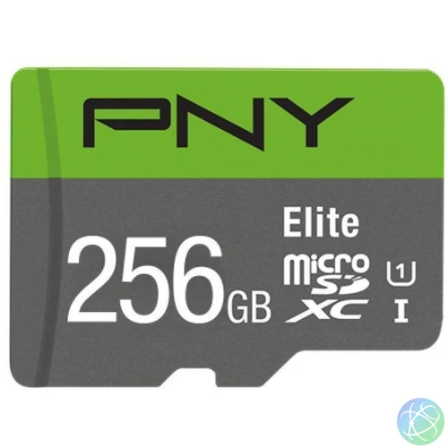 PNY 256GB microSDXC Elite Class 10 UHS-I V10 A1 + adapterrel memóriakártya