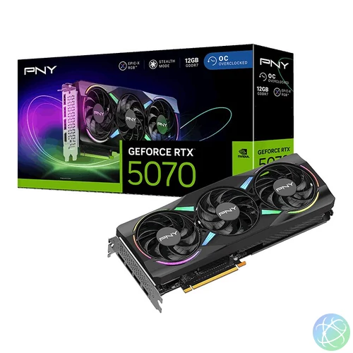 PNY GeForce RTX5070 12GB DDR7 EPIC-X RGB OC videókártya